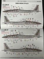 PK48-001 F-15 Eagle Early Stencils