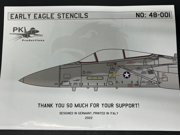 PK48-001 F-15 Eagle Early Stencils