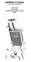 48210 ESCAPAC 1C-3 ejection seat with uncovered D Ring cable. Smooth parachute Pack (2)