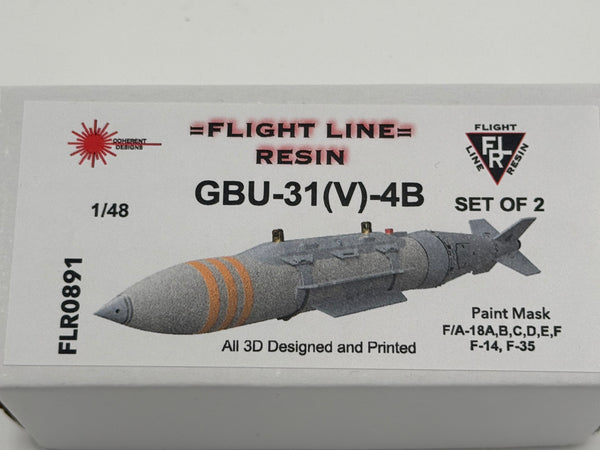 FLR0891 1/48 GBU-31(V)-4B  USN JDAM w/Thermal Protective Coating (Set of 2)