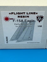 FLR0250 F-15 Eagle Early Vertical Stabs with pointed Light Fairing (Hasegawa)
