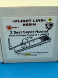 FLR0901 1/48 F/A-18F/G Super Hornet Inner Canopy Frames w/ 1 JHMCS  (MENG)
