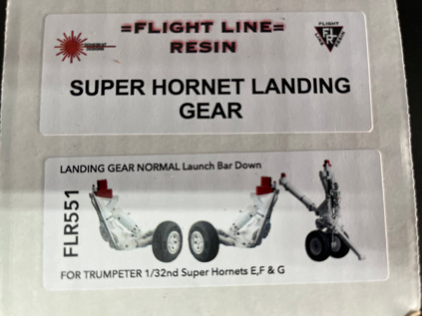 FLR551 1/32 F/A-18E/F/G Landing Gear set with Launch Bar down (Trumpeter)