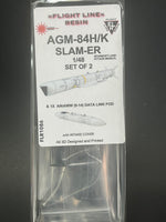 FLR1086 1/48 AGM-84H/K SLAM-ER Set of 2 w/ one AN/AWW Data Link Pod