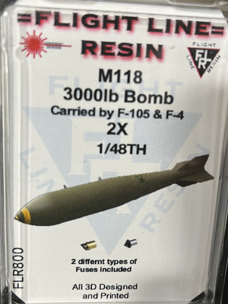 FLR800 1/48 M118 3000lb Bombs (2 ea) – Phase Hangar Resin